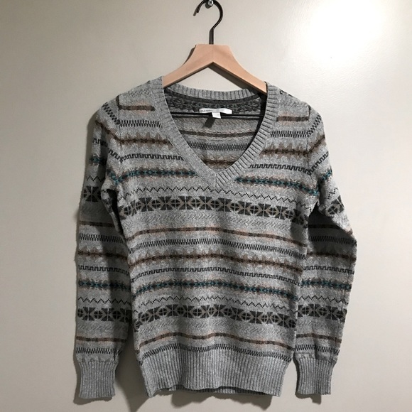 EUC Old Navy Nordic Print Cotton Wool Sweater - Picture 1 of 9